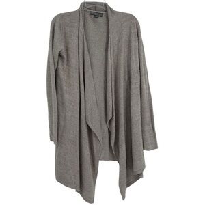 Barefoot Dreams bamboo chic Lite Cardi Sweater Size S /M drape front gray
